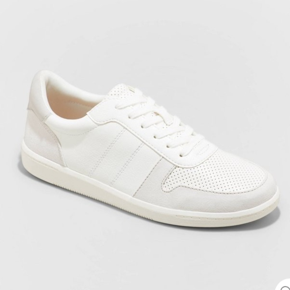 white and gray sneakers